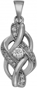 Серебряная подвеска с фианитом