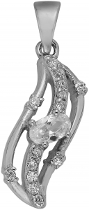 Серебряная подвеска с фианитом