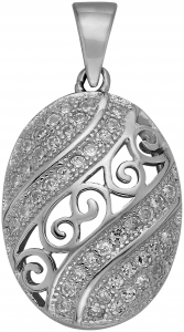 Серебряная подвеска с фианитом