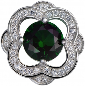 Серебряная подвеска с фианитом