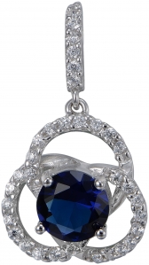 Серебряная подвеска с фианитом