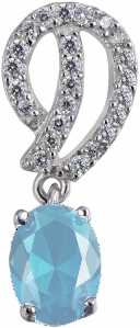 Серебряная подвеска с фианитом