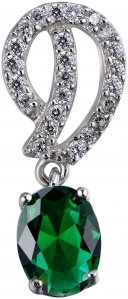 Серебряная подвеска с фианитом