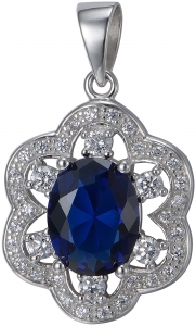 Серебряная подвеска с фианитом