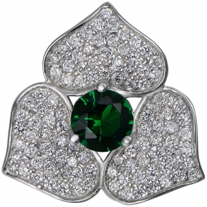 Серебряная подвеска с фианитом