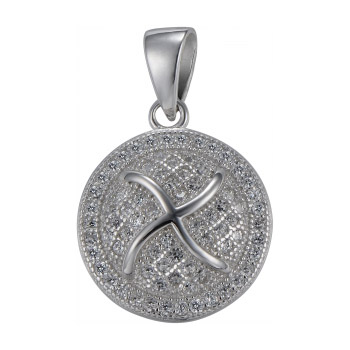 Серебряная подвеска с фианитом
