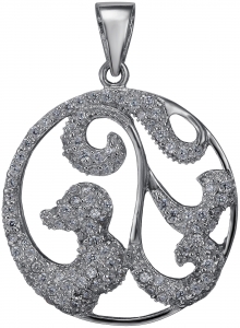 Серебряная подвеска с фианитом