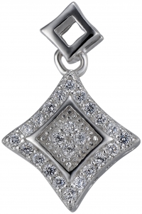 Серебряная подвеска с фианитом