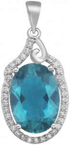 Серебряная подвеска с фианитом