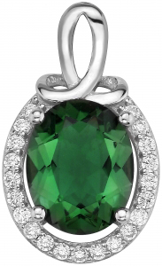 Серебряная подвеска с фианитом