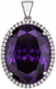 Серебряная подвеска с фианитом