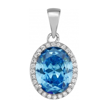 Серебряная подвеска с фианитом