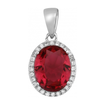 Серебряная подвеска с фианитом