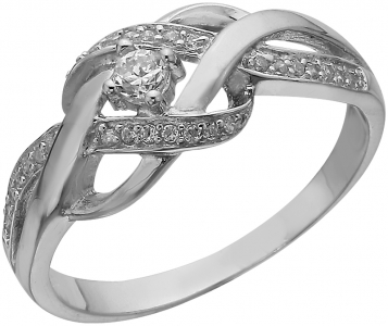 Серебряное кольцо с фианитом