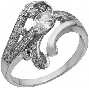 Серебряное кольцо с фианитом