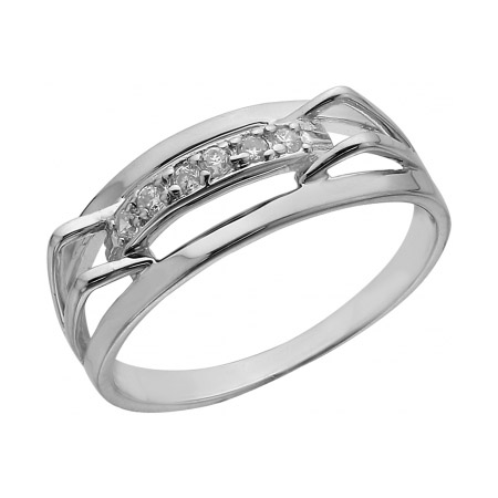 Серебряное кольцо с фианитом