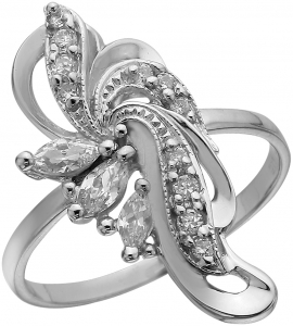 Серебряное кольцо с фианитом