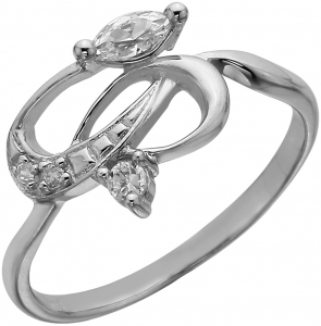 Серебряное кольцо с фианитом