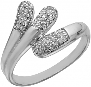 Серебряное кольцо с фианитом