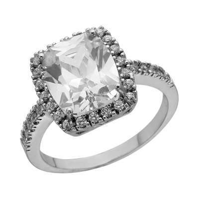 Серебряное кольцо с фианитом