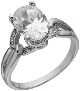 Серебряное кольцо с фианитом