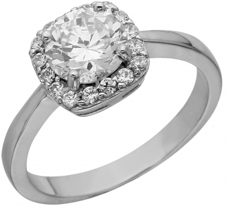 Серебряное кольцо с фианитом