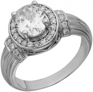 Серебряное кольцо с фианитом