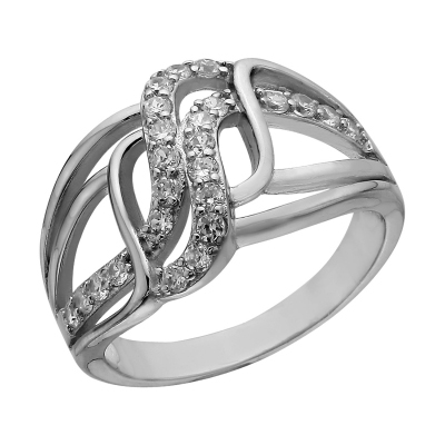 Серебряное кольцо с фианитом