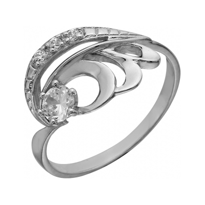 Серебряное кольцо с фианитом