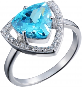 Серебряное кольцо с фианитом