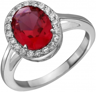 Серебряное кольцо с фианитом