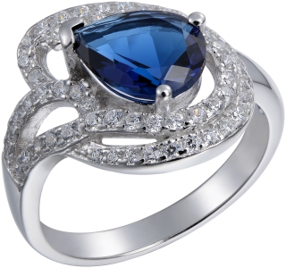 Серебряное кольцо с фианитом