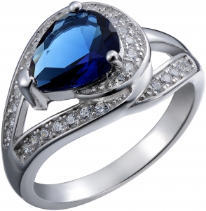 Серебряное кольцо с фианитом
