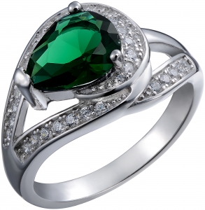 Серебряное кольцо с фианитом