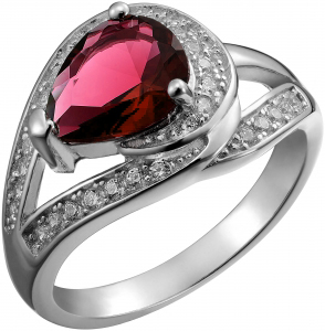 Серебряное кольцо с фианитом