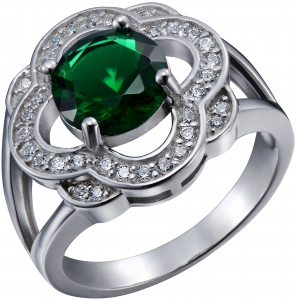 Серебряное кольцо с фианитом