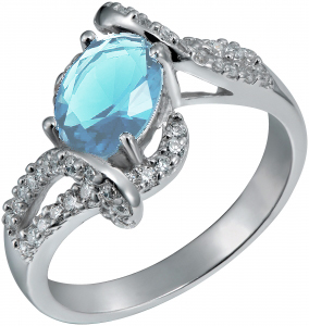 Серебряное кольцо с фианитом