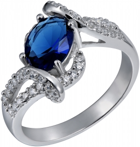 Серебряное кольцо с фианитом