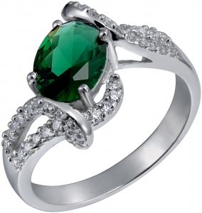 Серебряное кольцо с фианитом