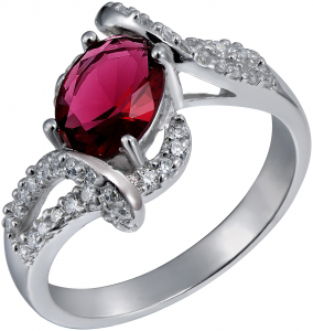 Серебряное кольцо с фианитом