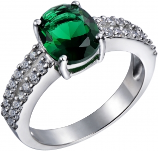 Серебряное кольцо с фианитом