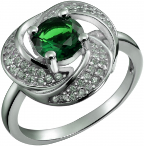 Серебряное кольцо с фианитом