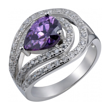 Серебряное кольцо с фианитом