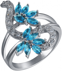 Серебряное кольцо с фианитом