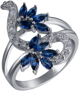 Серебряное кольцо с фианитом