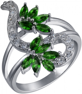 Серебряное кольцо с фианитом