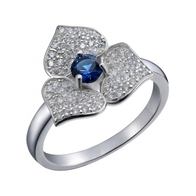 Серебряное кольцо с фианитом