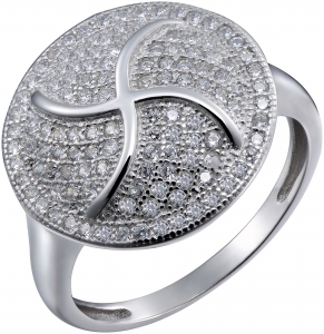 Серебряное кольцо с фианитом