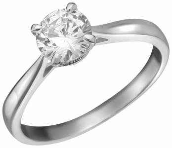 Серебряное кольцо с фианитом