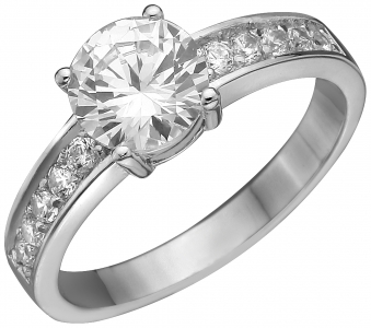 Серебряное кольцо с фианитом